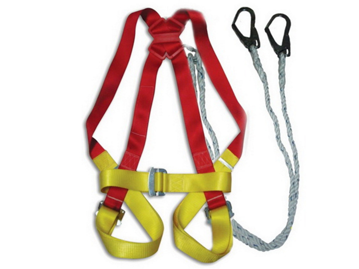 เข็มขัดนิรภัย เต็มตัว รุ่น MS-717K+Lanyards 2 Hook