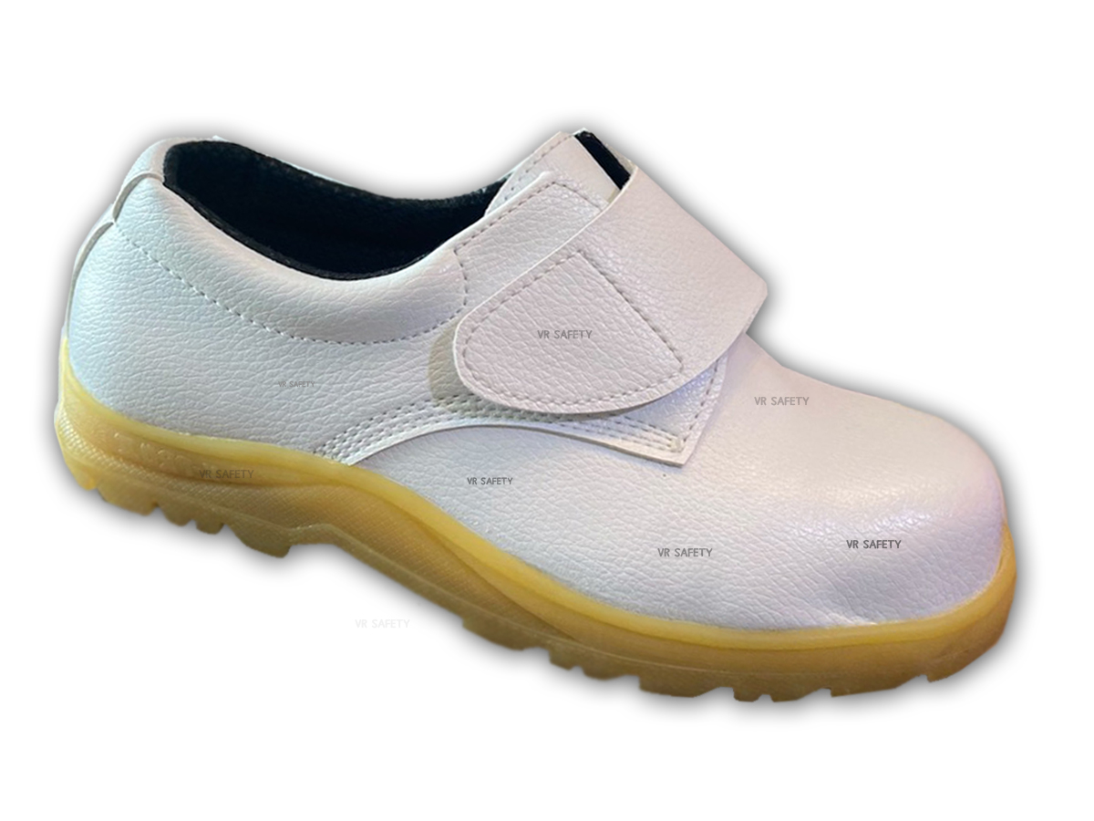 รองเท้าเซฟตี้สีขาว หนังพีวีซี รุ่น PVC-002